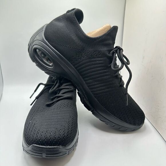 CUSHIONAIRE Women's Stretch Knit Slip on lace Sneaker +Memory Foam & LiteSole Te - Picture 6 of 7